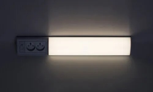 Rabalux BATH 2E LED podlinkové svietidlo s vypínačom a 2x zásuvkou, 50 cm