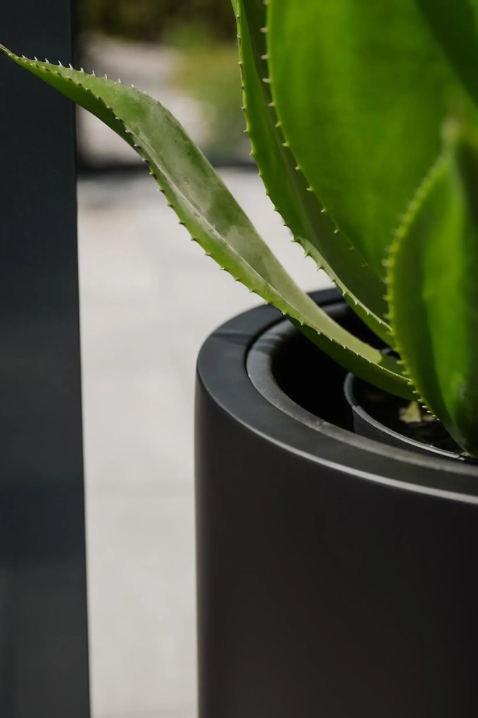 Kvetináč ESCADA, sklolaminát, výška 60 cm, čierna