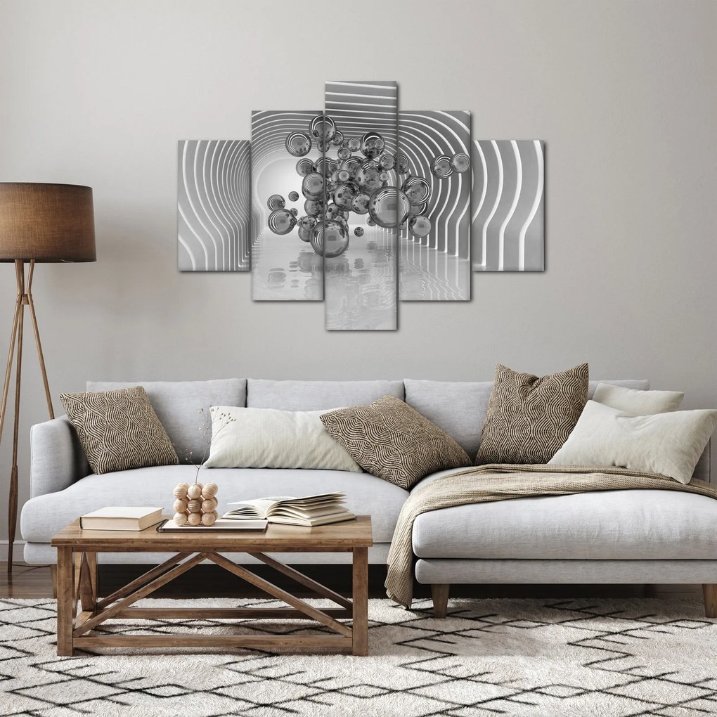 Obraz - Čiernobiele bubliny (150x105 cm)