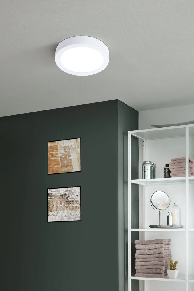 EGLO LED múdre stropné svetlo do kúpeľne FUEVA-Z, 16,5W, 21cm, okrúhle