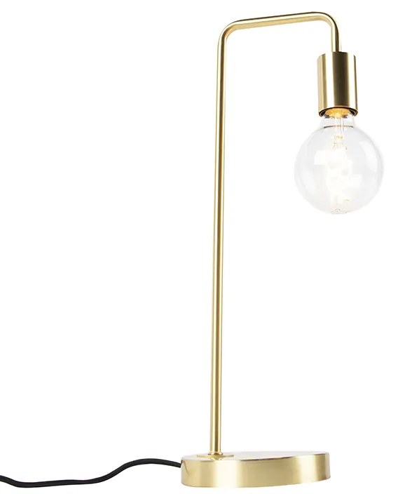 Stolná lampa v štýle Art Deco mosadz - Facil