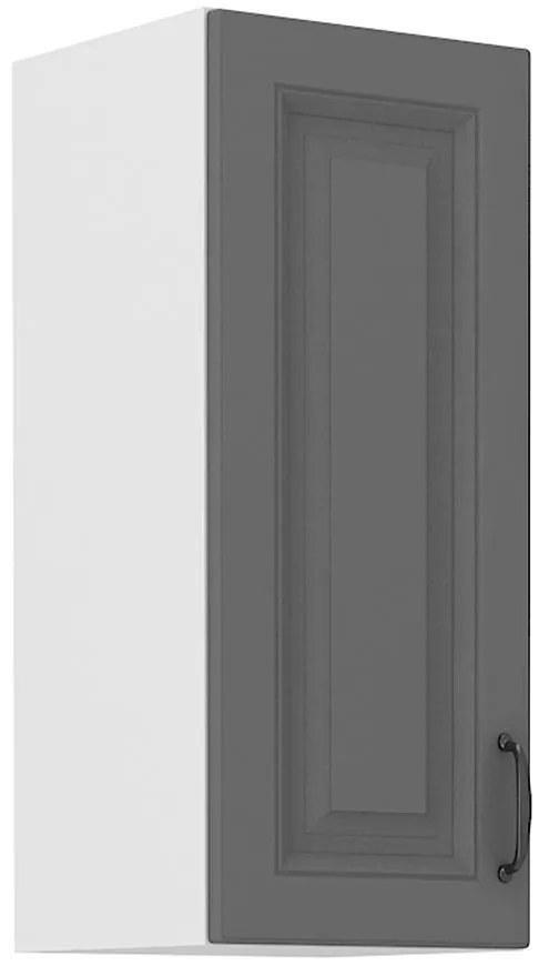 Kuchynská skrinka Stilo dustgrey/biely 30g/72 1f
