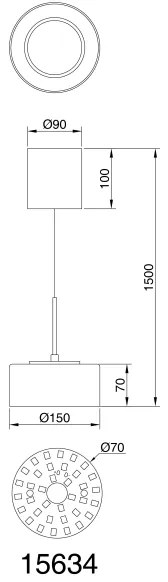 Globo 15634 - LED Luster na lanku FOGSY LED/6W/230V
