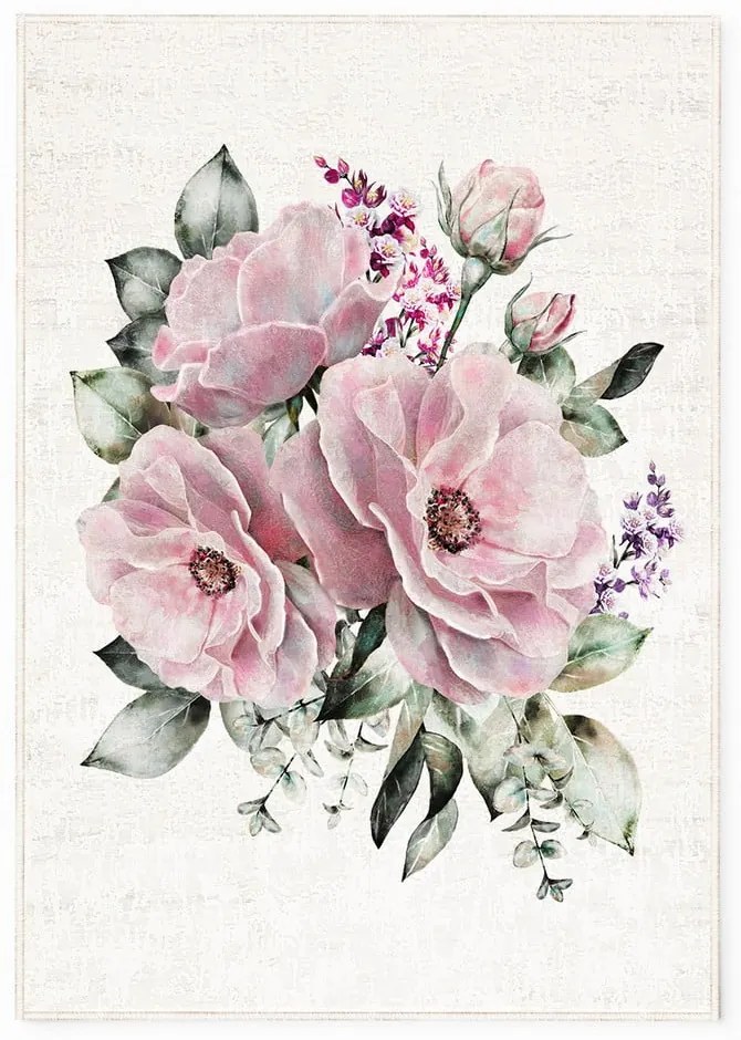 Ružovo-krémový prateľný koberec 100x140 cm New Carpets - Oyo home