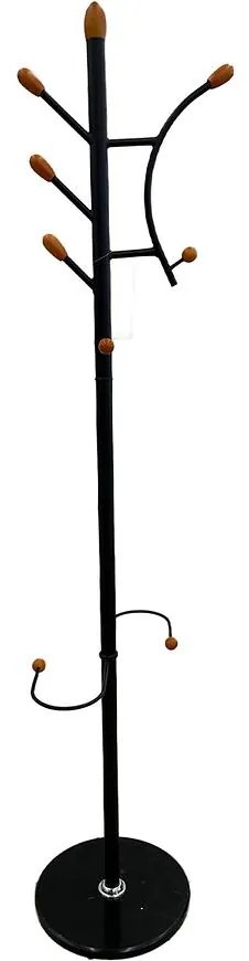 Vešiak kovový Marsure 9057 čierna/prirodzené