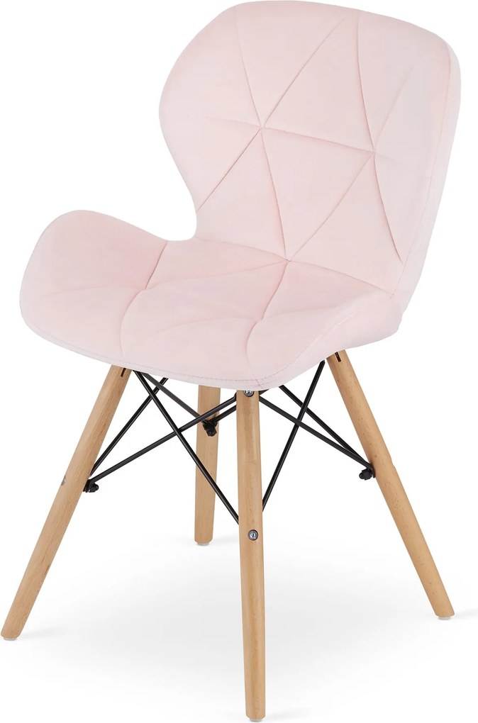 Ružová stolička LAGO VELVET