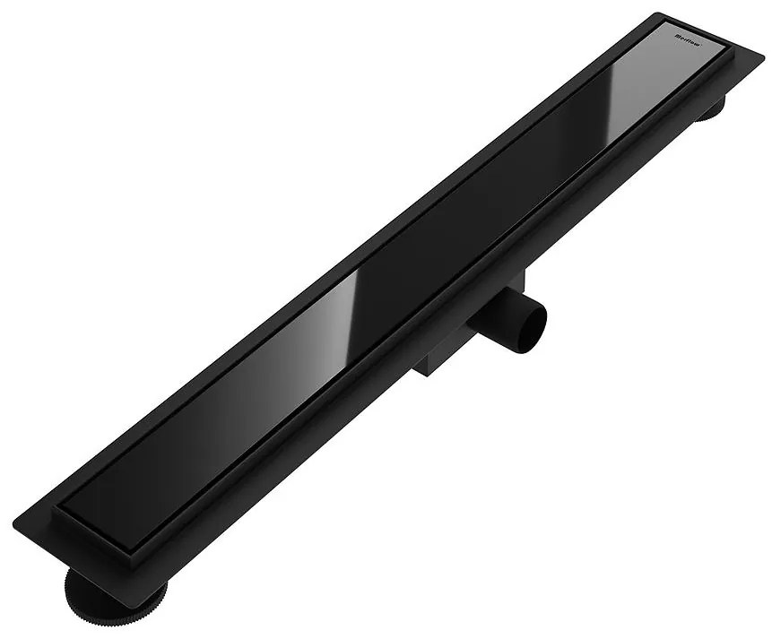 Odtokový Žľab čierne sklo 700