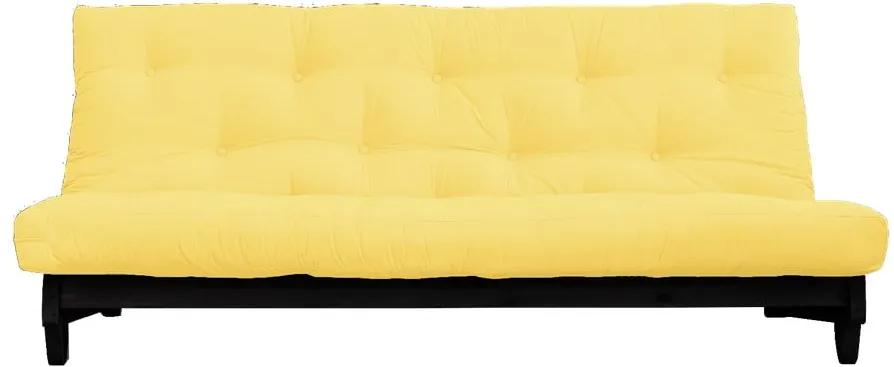 Rozkladacia pohovka so svetložltým poťahom Karup Design Fresh Black/Yellow
