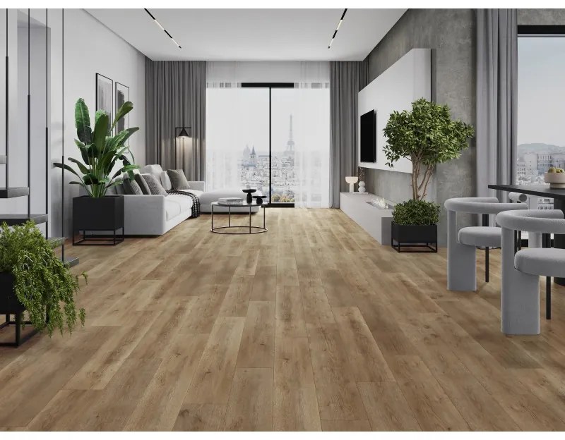 Mexen Spirit Lake, vinylová podlaha 1240x182 mm SPC 6,5 mm, IXPE 1,5 mm, 4-stranná V-drážka, dub, F1001-1240-182-505-4V1-01