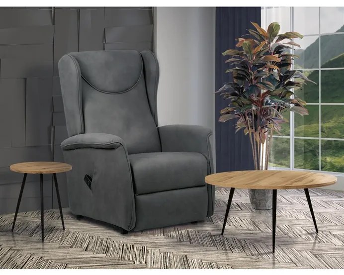 Autronic BONTEC Polohovacie kreslo, elektrické káblové ovládanie, šedá, látka, TV-1192 GREY2 Farba: Šedá