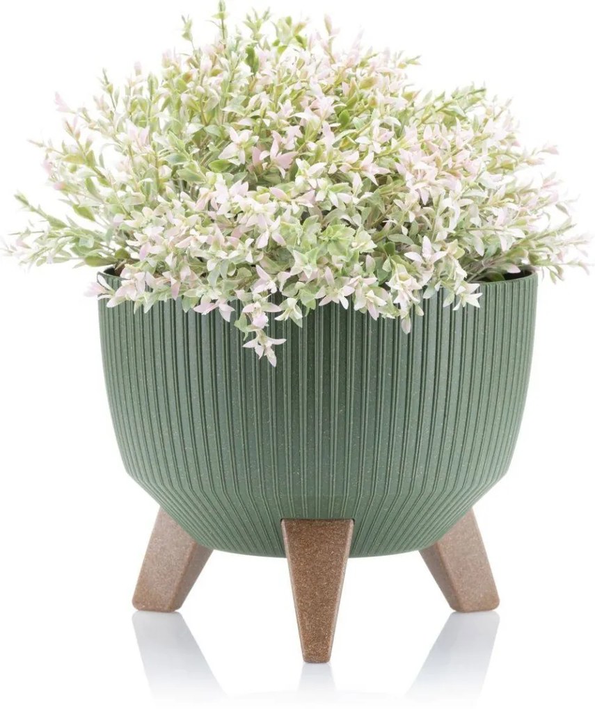 Súprava 2 kvetináčov Rosa Linea zelená