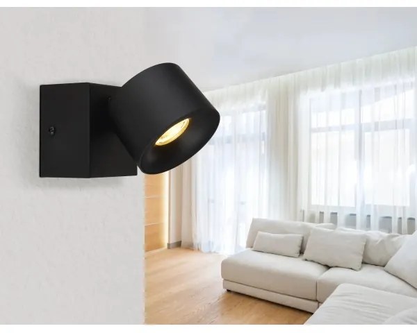 Globo 56961-1B - LED Nástenné bodové svietidlo RAE LED/6W/230V čierna