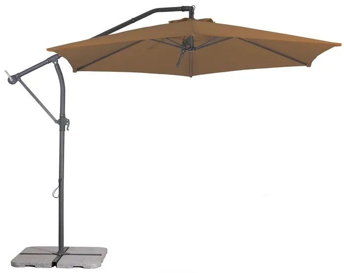 Schneider Slnečník Palmera, Ø 300 cm (kávová) (100251557)