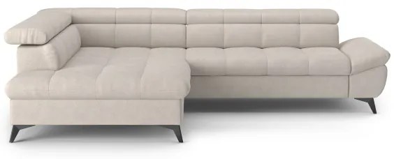 Rozkladacia rohová sedacia súprava L MARANO ľavá béžová