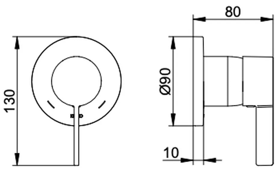 Keuco Ixmo - Páková batéria pod omietku s okrúhlou rozetou, chróm 59551019501