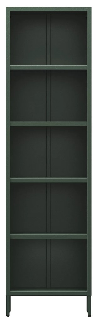 Knižnica do obývačky MARIO, 500 x 1800 x 350 mm, Modern: fľaškovo zelená farba