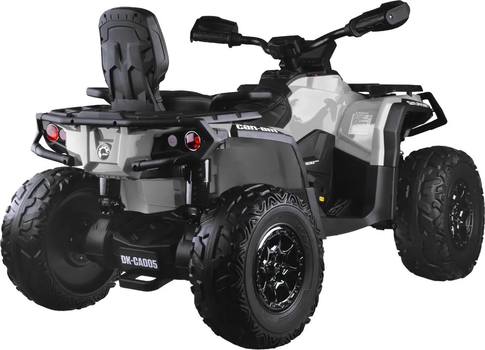 JOKOMISIADA Detská štvorkolka na akumulátor pre 2 osoby CAN-AM OUTLANDER 4x4 s LED panelom sivá PA0326