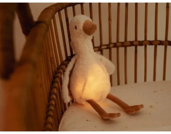 Little Dutch - Uspávací plyšák s melódiou a svetlom Newborn Naturals hus