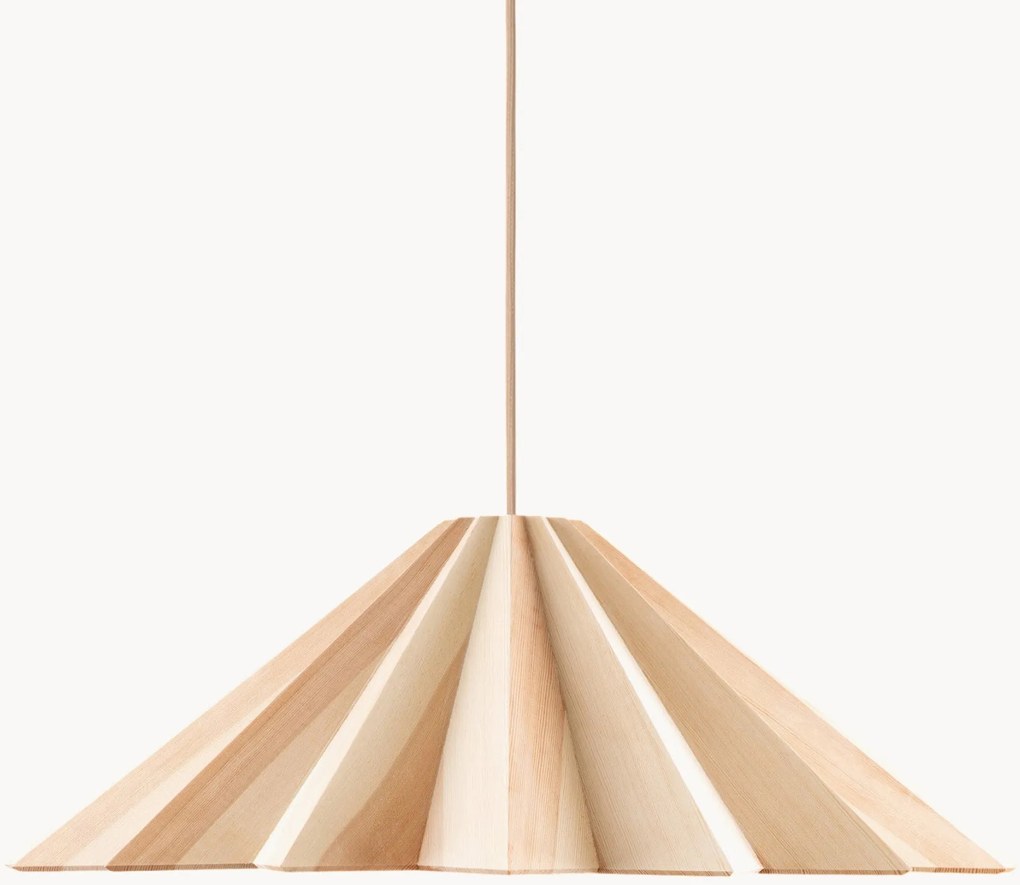 Ručne vyrobené závesné svietidlo z borovicového dreva Stratus, v rôznych veľkostiach