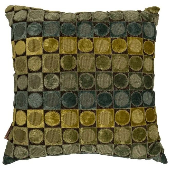 Zeleno-modrý vankúš Dutchbone Ottava, 45 × 45 cm