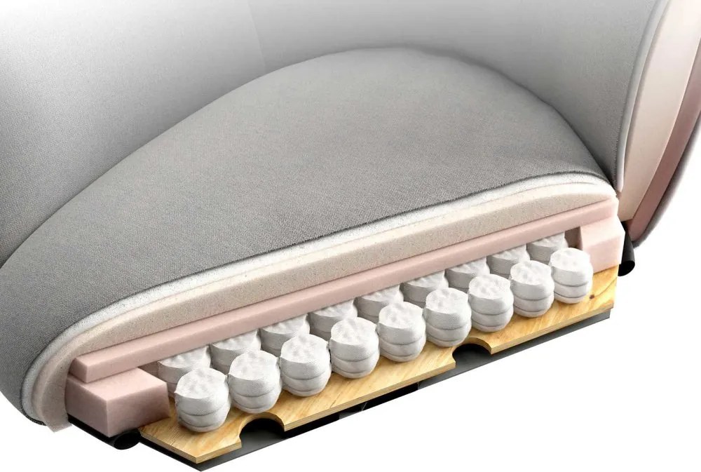 Jedálenská stolička Alja-Flex s opierkami bouclé mäkký béžová podstava