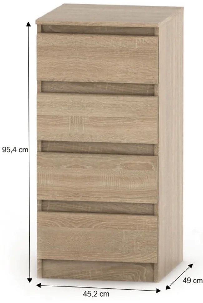 HANY NEW 009 komoda, dub Sonoma