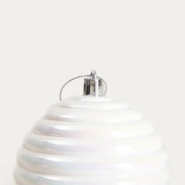 Závesná vianočná dekoráciá GEMMA biela 754968 (4 ks)