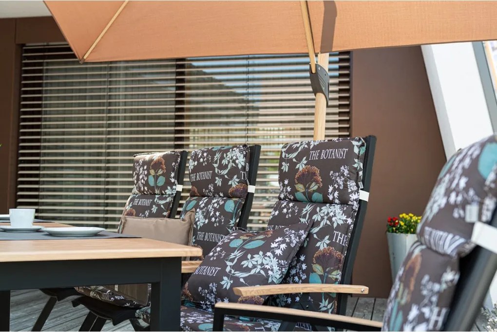 Doppler EXPERT WOOD antracit, polohovacie a stohovateľné kreslá, 6+2+1