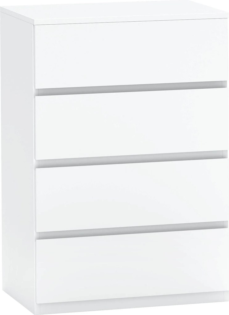 HOMCOM Komoda s 4 Zásuvkami - Moderný Úložný Stôl do Obývačky, Spálne, Prechod 55 x 33 x 80 cm | Aosom