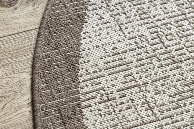 Koberec SIZAL FLOORLUX kruh 20401 Ramka šampan/taupe