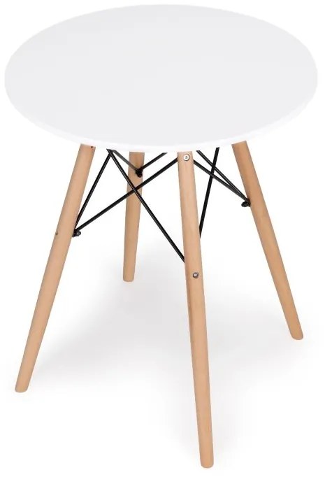 Elegantný okrúhly drevený stolík - 60 cm