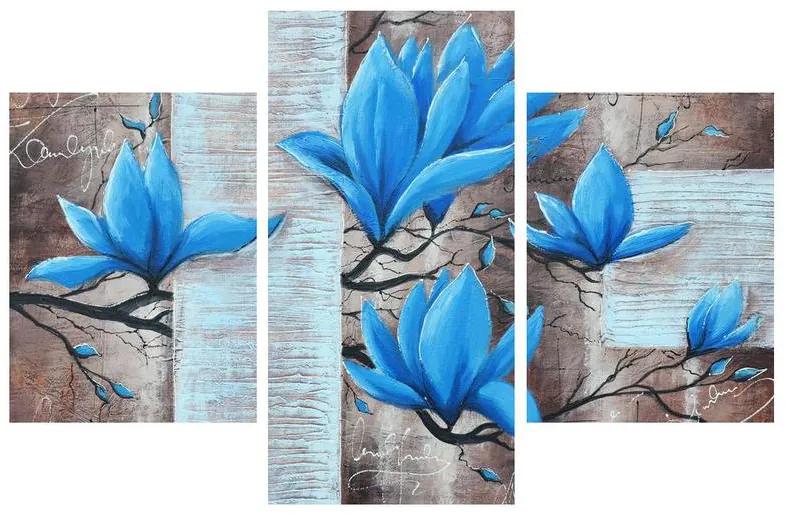 Obraz modrých kvetov (90x60 cm)
