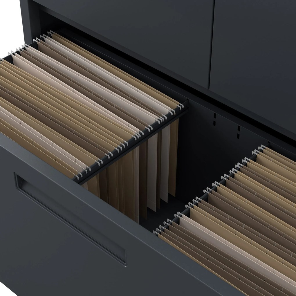 Megan Antracytowy - szuflada na dokumenty 195cm