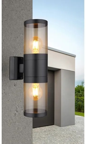 Globo 32014-2BS - Vonkajšie nástenné svietidlo XELOO 2xE27/60W/230V IP44