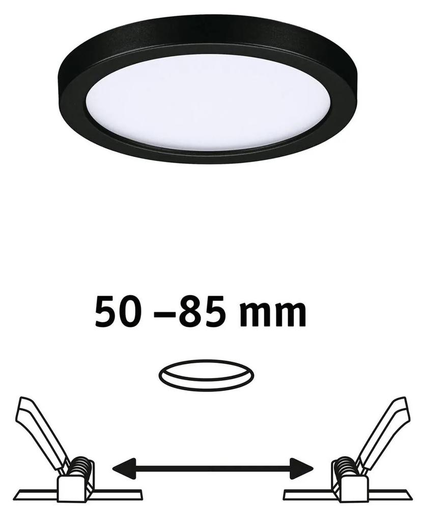 Paulmann Areo LED okrúhly čierna 4000K Ø11,8cm
