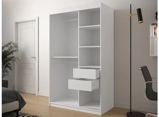 Posuvná skriňa Ratintu 1 120 cm, zásuvka: áno, Farby: čierna / dub artisan + čierna