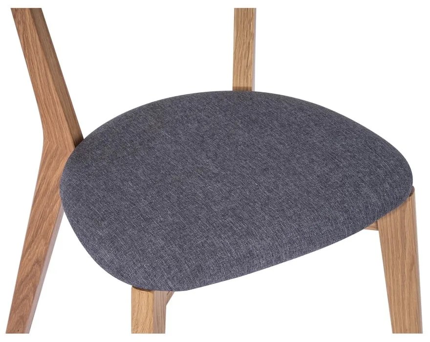 Jedálenská stolička z dubového dreva so šedým sedákom Arch - Bonami Essentials