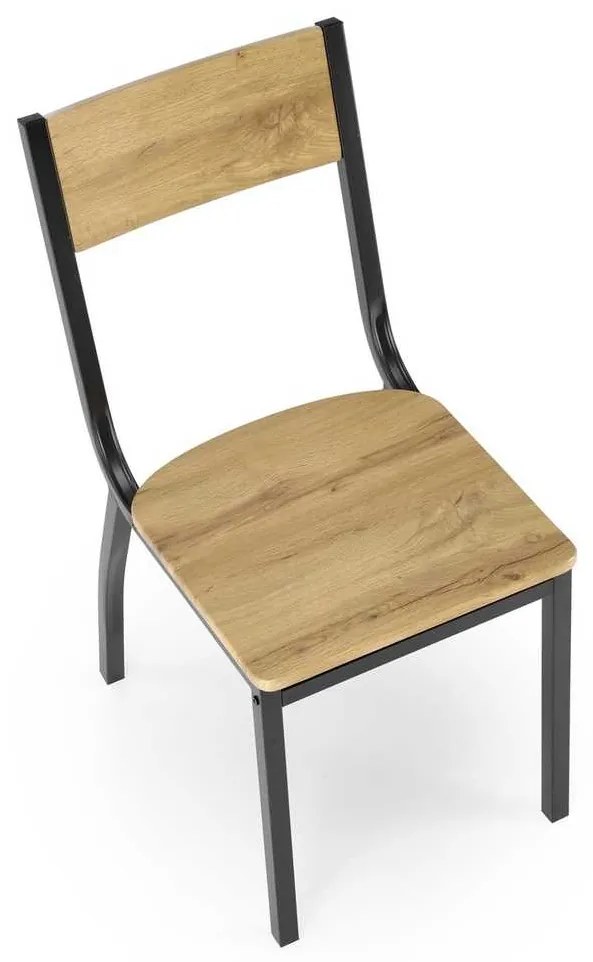 Jedálenský set Graham 4+1, prírodné drevo / čierna