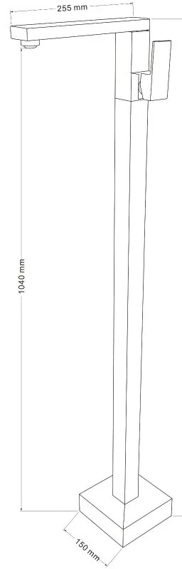 Mexen Urano, voľne stojaca umývadlová batéria h-1070, chrómová, 75234-00