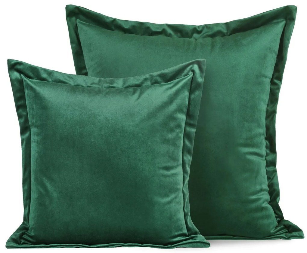 SADA DEKORAČNÝCH OBLIEČOK NA VANKÚŠ 2KS RIA SADA 2KS 45X45 CM TMAVOZELENÁ