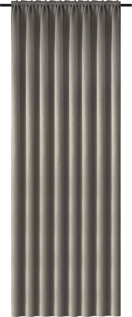 Záves OXFORD 140x270 cm, sivohnedý Zavesenie: Riasiaca páska