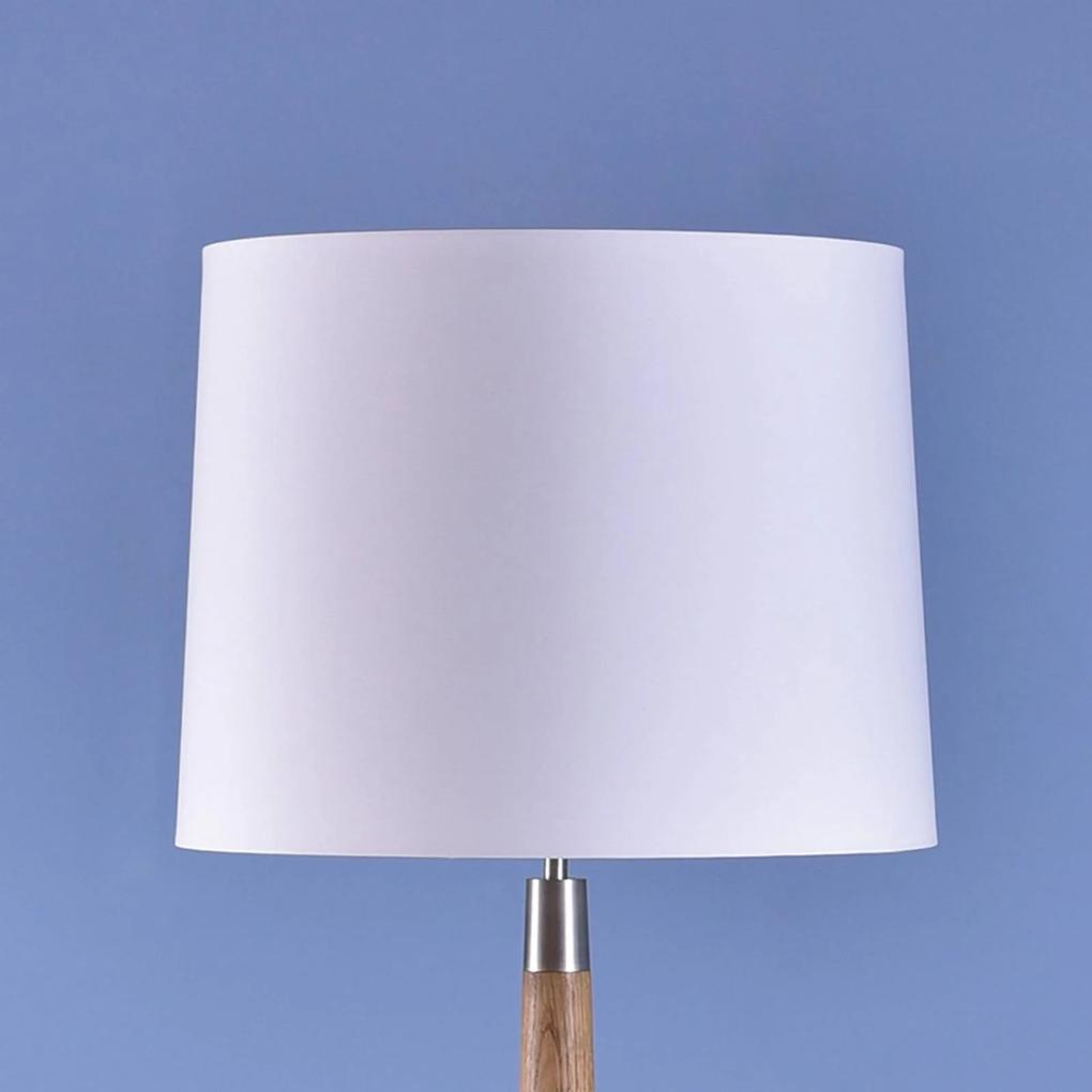HerzBlut Conico, stojaca lampa biela dub olejovaný