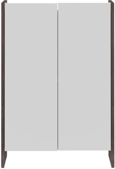 Biela kúpeľňová skrinka so sivým korpusom TemaHome Biarritz, výška 89,5 cm