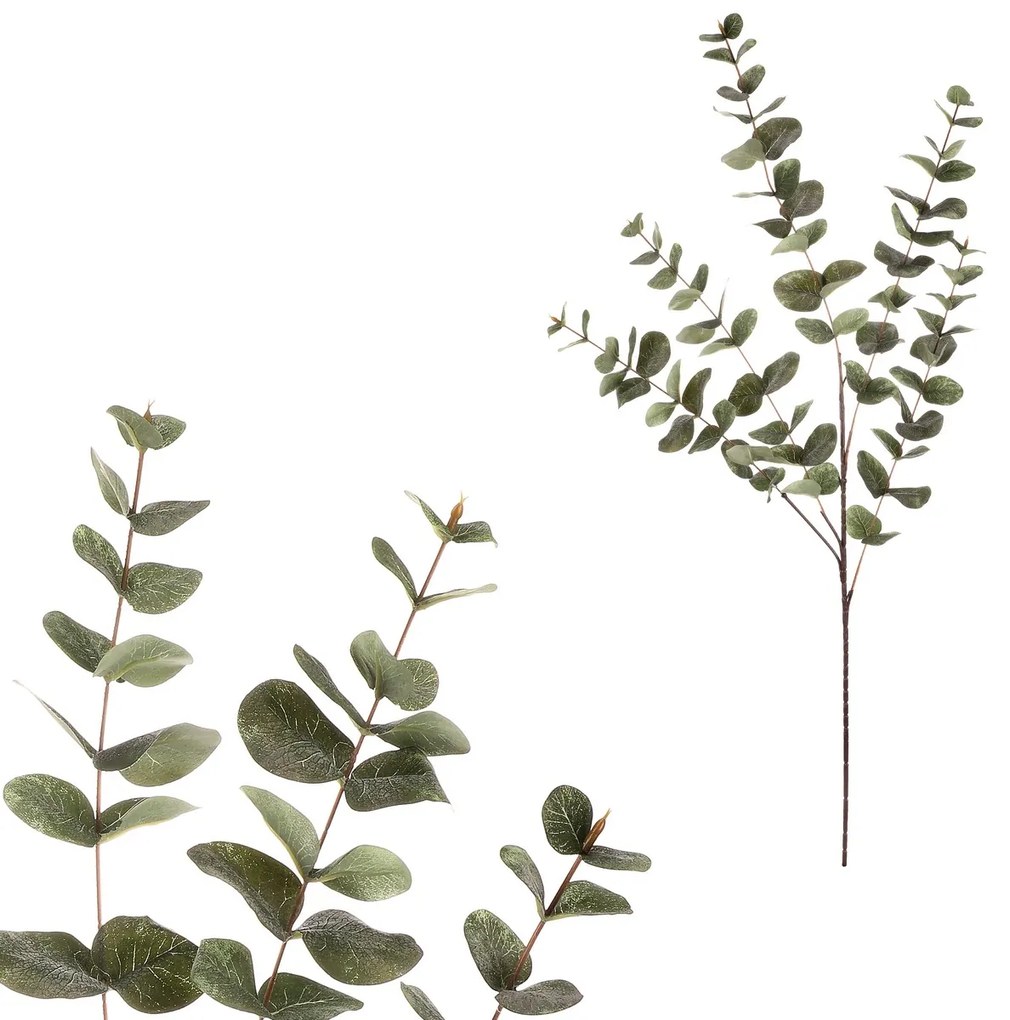 Eukalyptus - umělá větev, velké listy, 100 cm,zelená