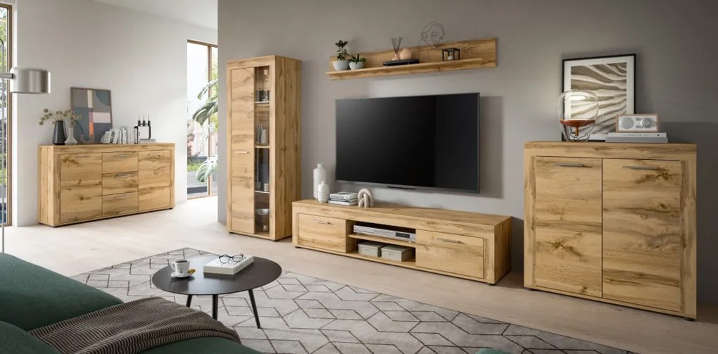 Komoda so zásuvkami Jana, 125 cm, dub wotan