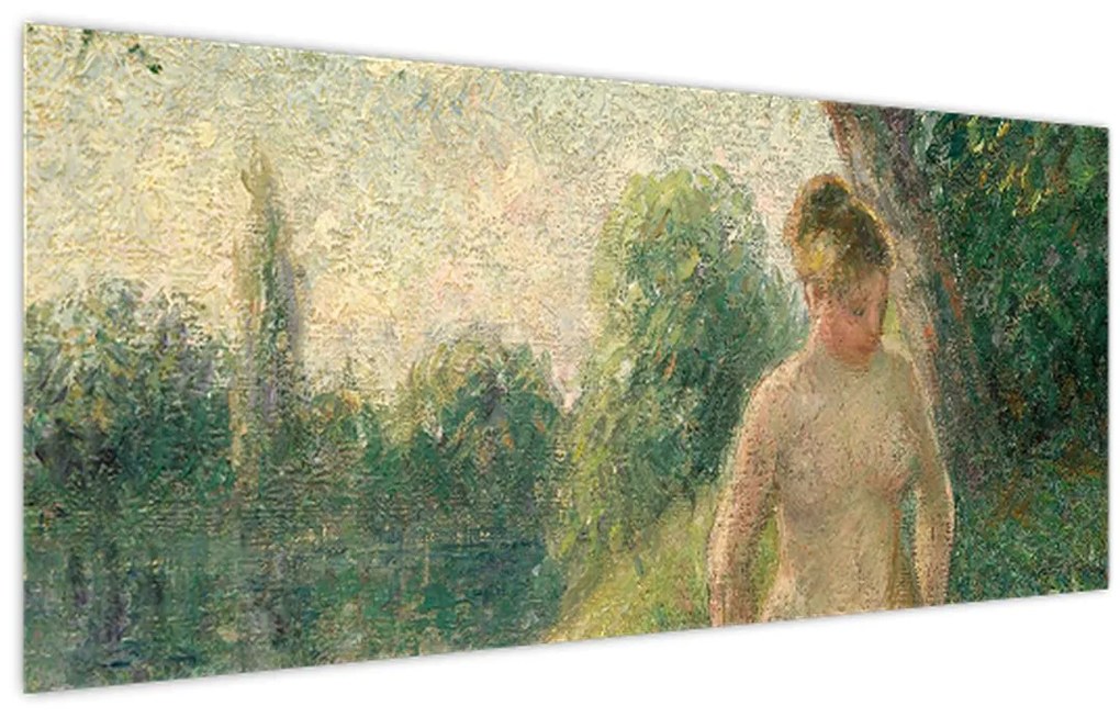 Obraz - Camille Pissarro, The Bather, reprodukcia (120x50 cm)