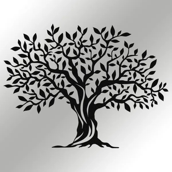 Nástenná dekorácia 69x52 cm strom kov