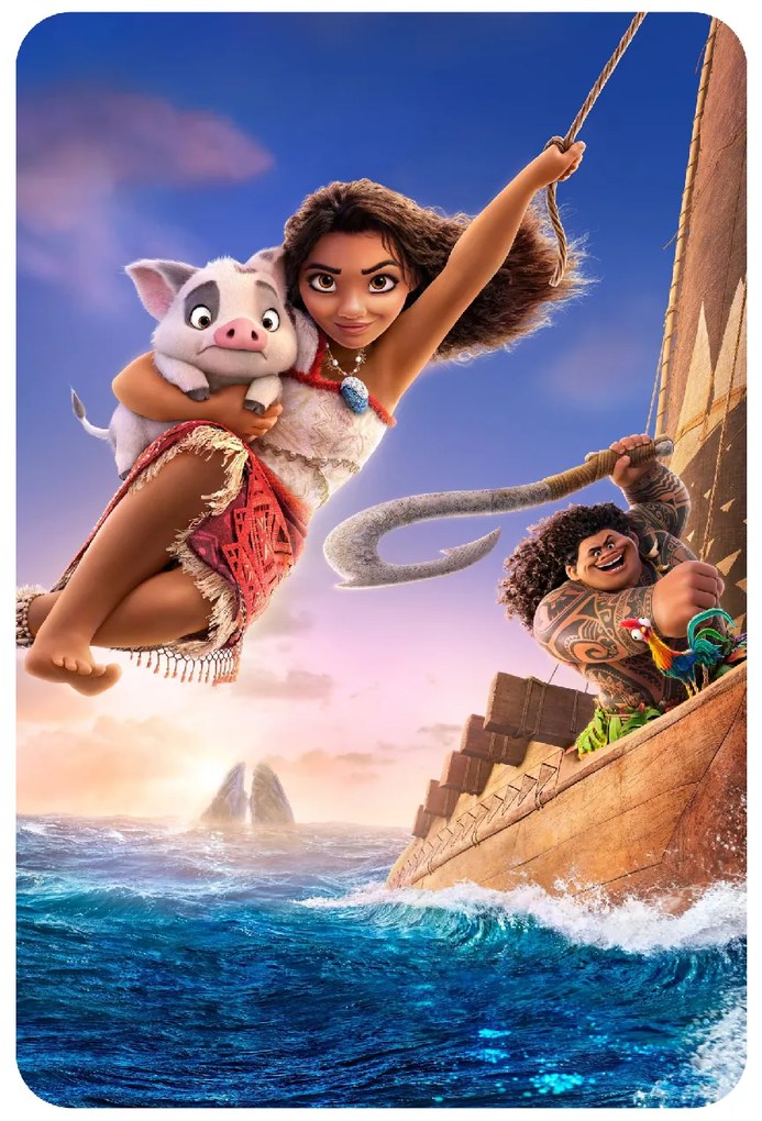 Textilná nálepka na stenu "Vaiana 5"