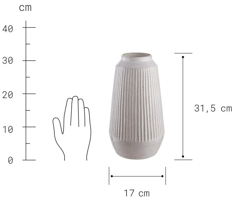 FINJA Váza 31,5 cm - biela
