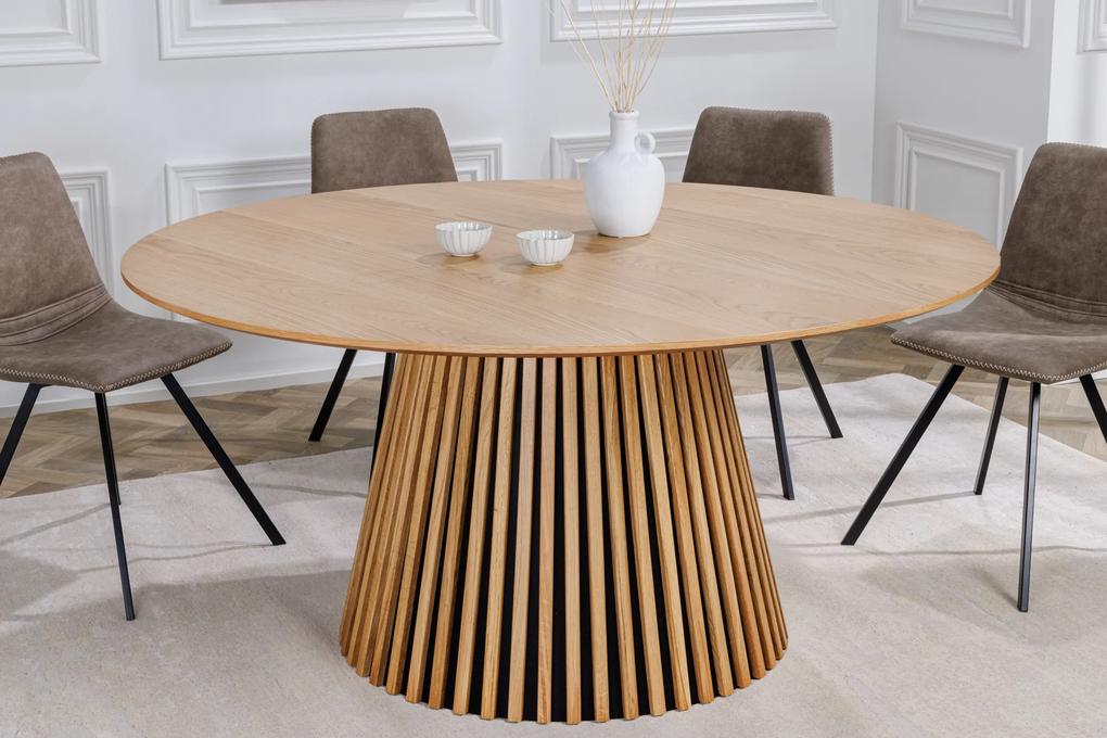 Kruhový jedálenský stôl Valhalla Wood 120cm svetlý dub